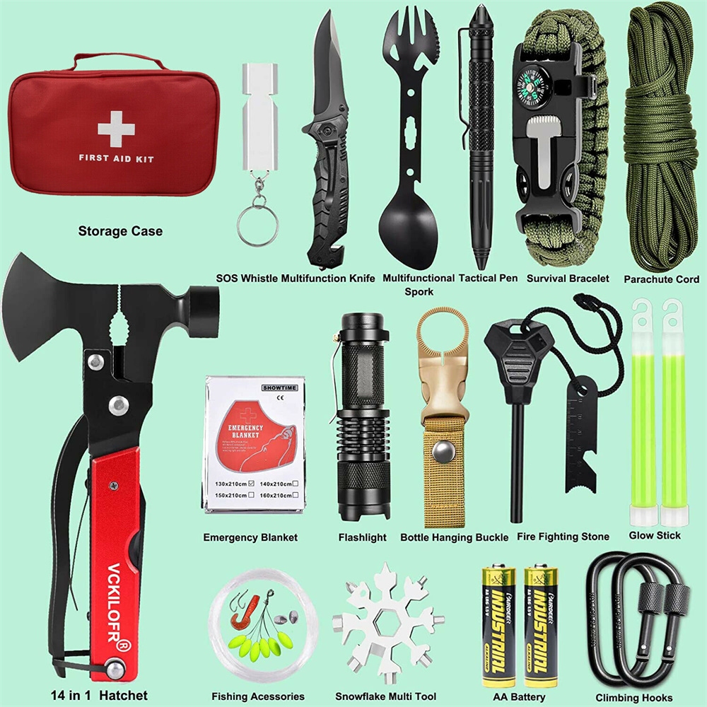 32 In 1 Emergency Survival Equipment Kit Camping SOS Tool Sports Tactical Hiking — image 3