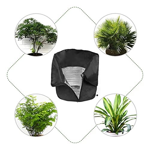 Plants Winter Protection Pot, Flower Pot Cover for Winter Garden Pot Protector Plant Covers Freeze Protection with Drawstring โ image 2