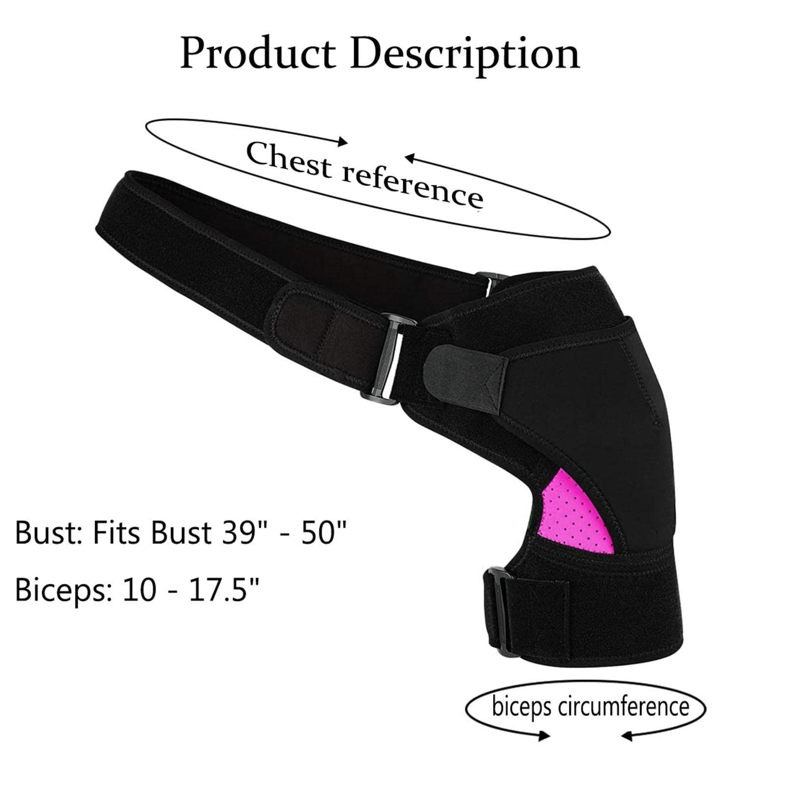 Shoulder Brace Arm Sling for Torn Rotator Cuff Support Compression and Stability Shoulder Harness Sleeve Wrap with Ice Pack Pocket โ image 3