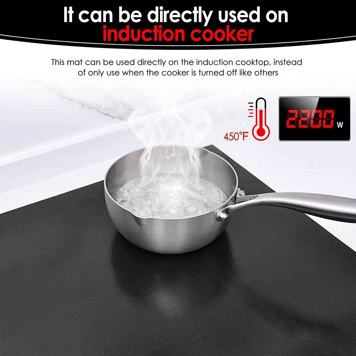 Induction Cooktop Protector Mat Electric Stove Burner Covers Antiscratch As Glass Top Stove Cover Durable Easy Install Easy to Use — image 5