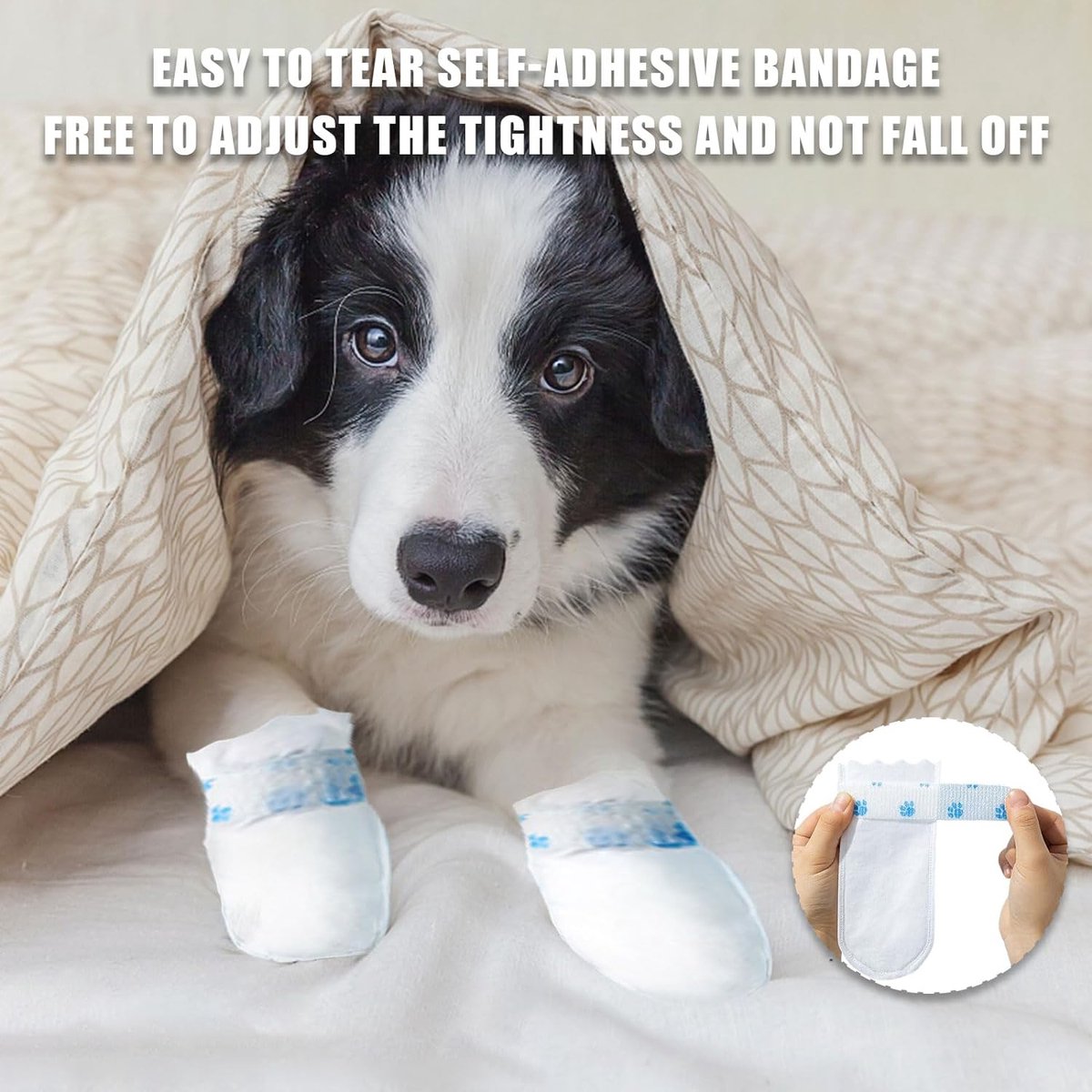 Dog Socks - 40 Pieces - Disposable Pet Socks - Waterproof - Non-Slip Dog Socks - Dog Shoes Paw Protector Socks for Dogs - Velcro Closure - Breathable — image 5