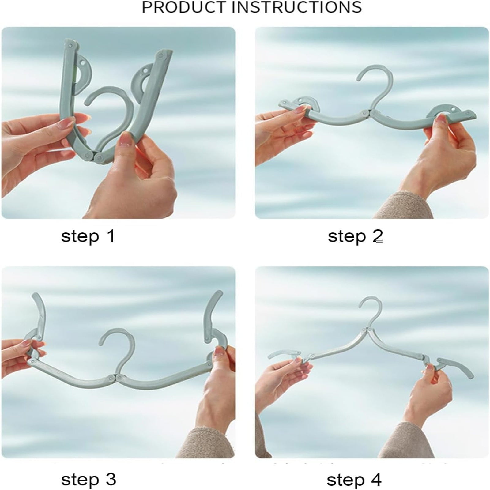 Folding Clothes Hanger Pink 5Pcs Travel Foldable Hangers Update Portable Plastic Hanger Travel Accessories Must Haves Clothes Drying Rack Folding Hanger for — image 4
