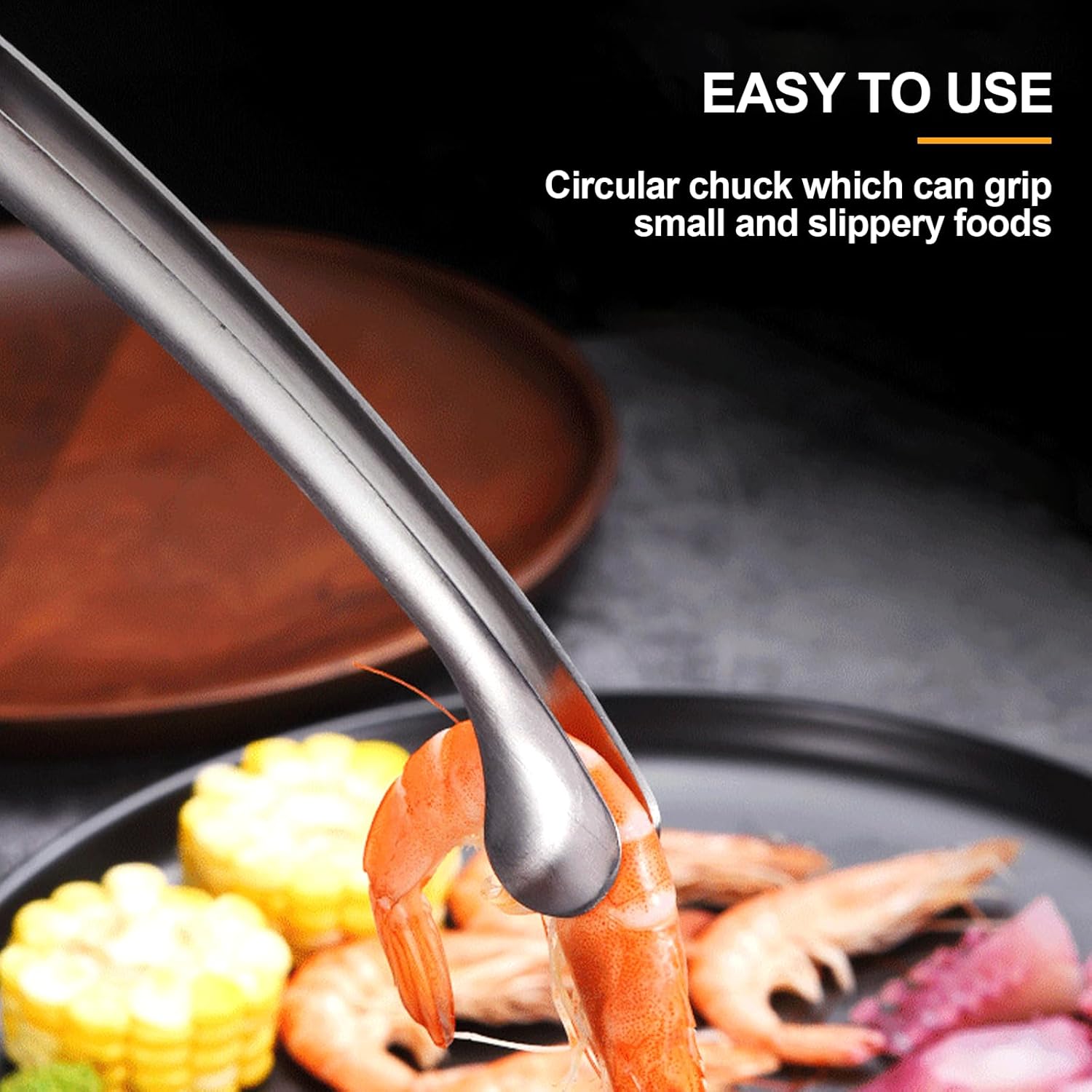 2 Pack Stainless Steel Tongs 29cm Long Handle for BBQ and Kitchen Use Silver — image 4