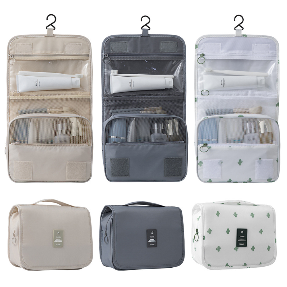 Hanging Toiletry Bag for Women Travel Toiletry Bags with Hook Beige