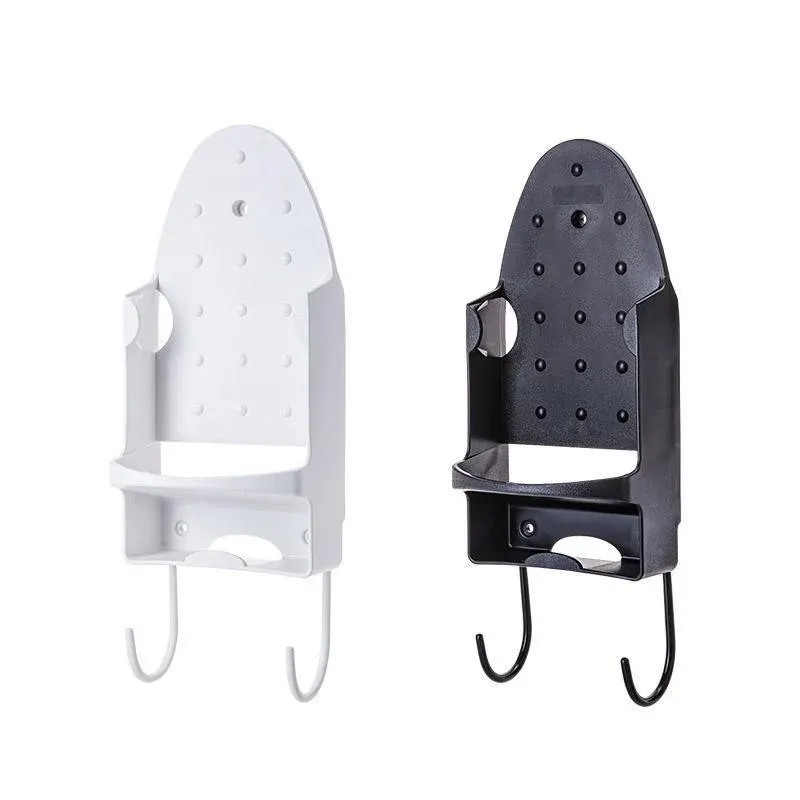 Iron Stand Double Hook Storage Rack Hanging Iron Holder for Home Organisation - White — image 3