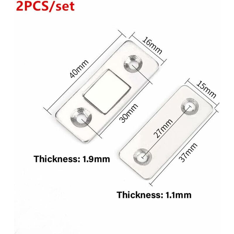 4/8-pack Self-Adhesive Magnetic Cabinet Door Catches Stainless Steel Magnet Lock for Kitchen Cabinet Magnetic Closing Drawer Cupboard Door Lock โ image 5