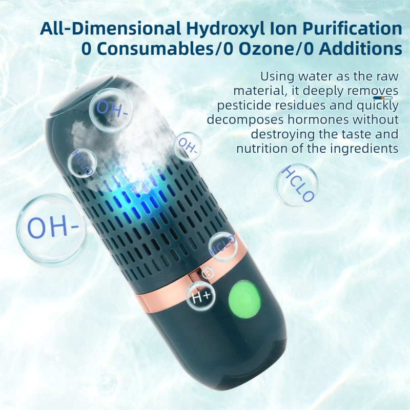 Blue Wireless Capsule Fruit and Vegetable Purifier(16 × 5.4CM) - Portable Food Disinfection & Sterilization Cleaner, 99.9% Bacteria Removal — image 3