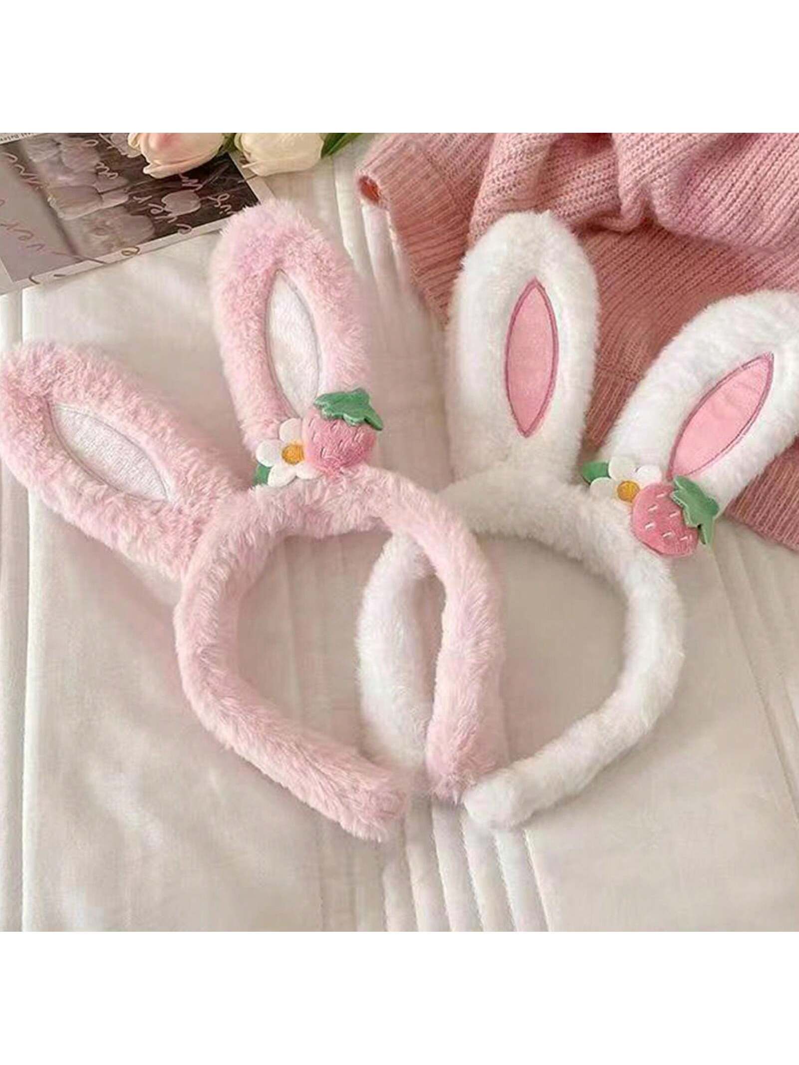 2 Pcs Cute Rabbit Ear Hair Band – Smooth Surface, Durable No Tight Headband, Soft and Comfortable — image 5