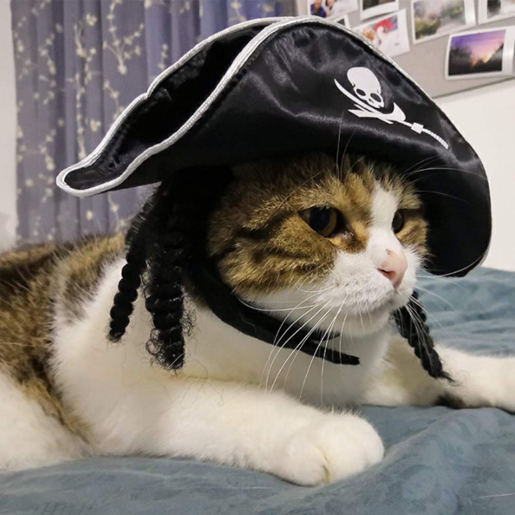 Skull Hat Delicate Pirate Design Hat Pet Halloween Hat Pet Dog Hat Decoration Costume for Halloween Party โ image 4