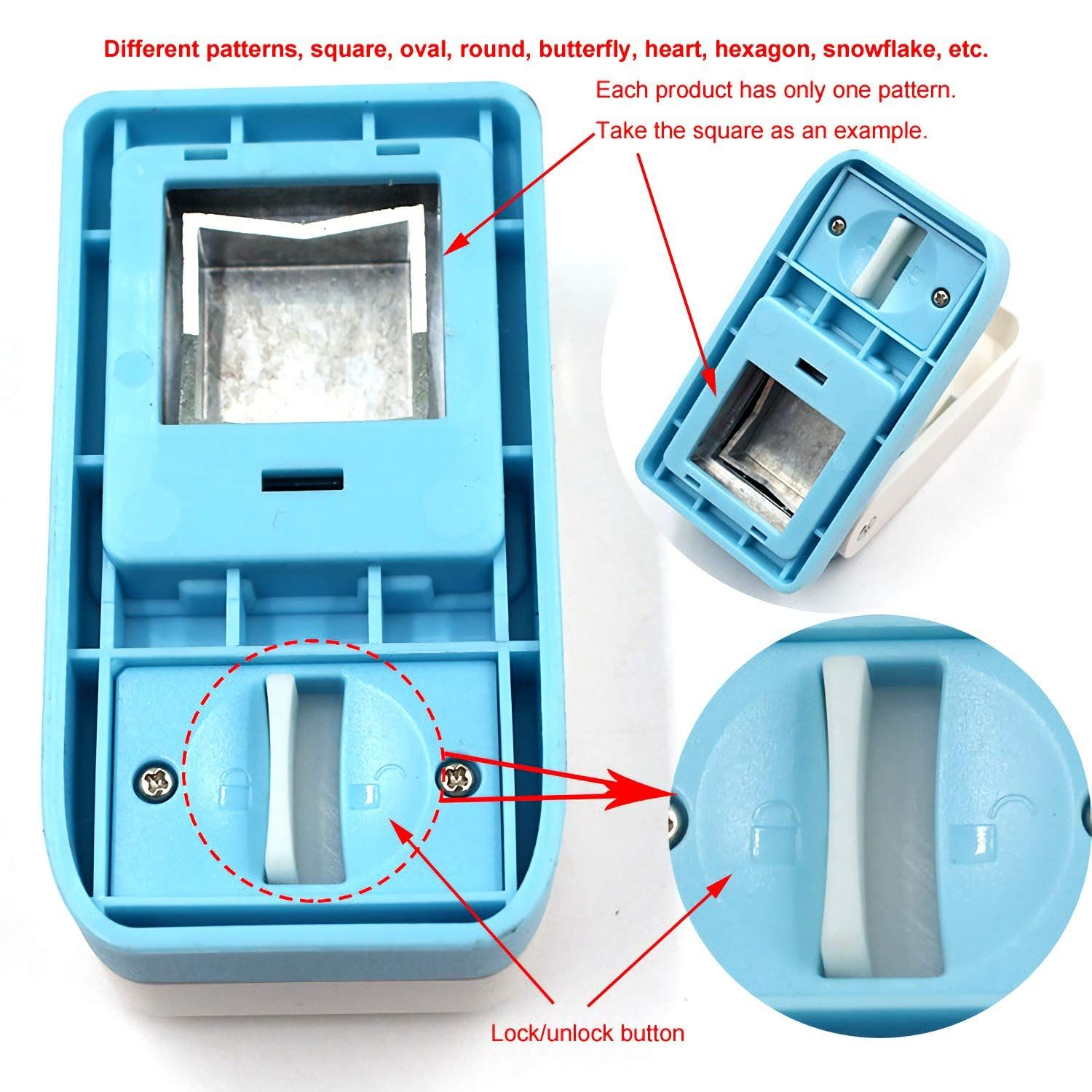 Handmade Scrapbooking One Inch 25mm Size Craft Lever Punch Embossing Puncher Mini Fancy Punch (Hexagon) — image 2