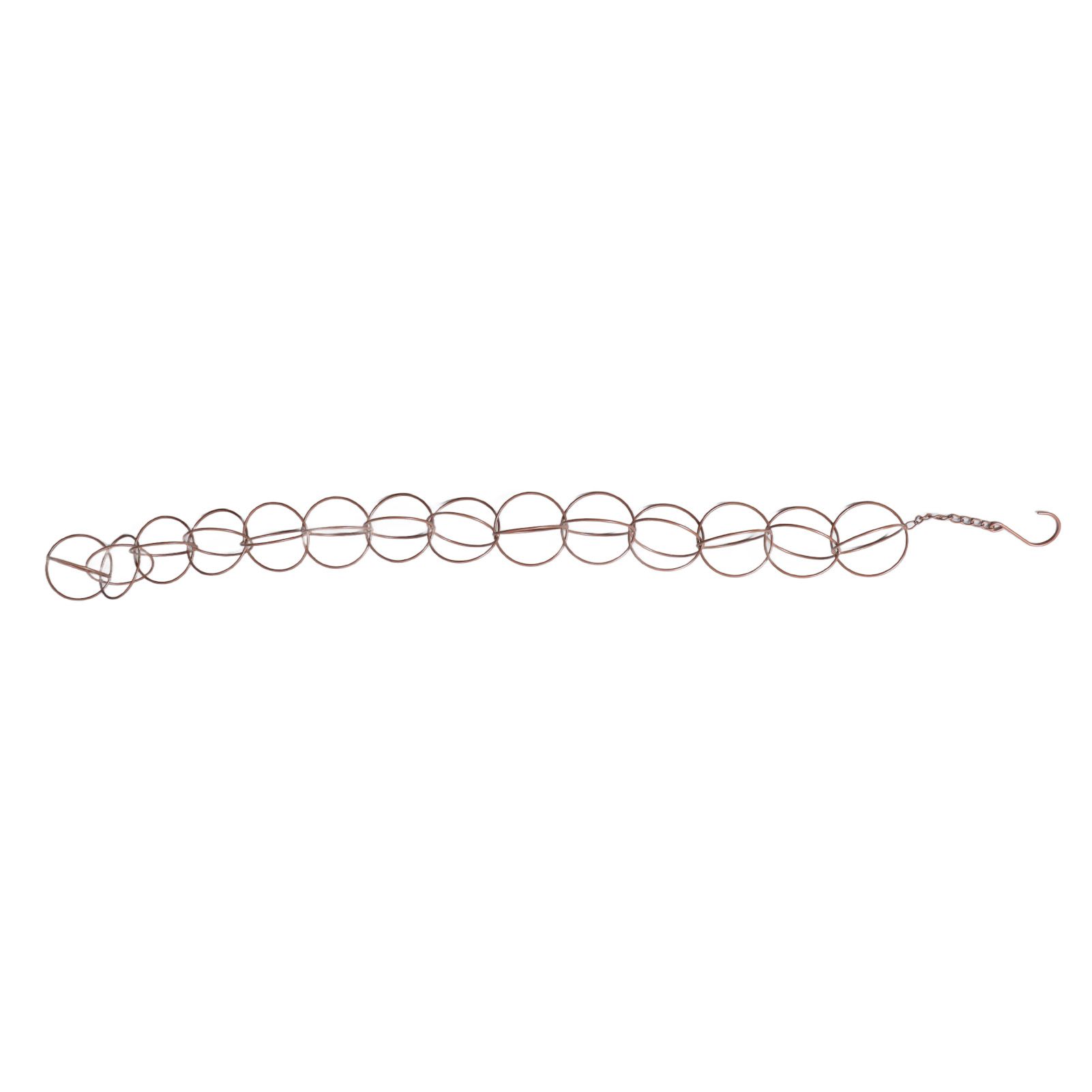Metal Rain Chain Drainage Function Decorative Ring Wind Chime with Hook for Home Balcony Patio — image 6