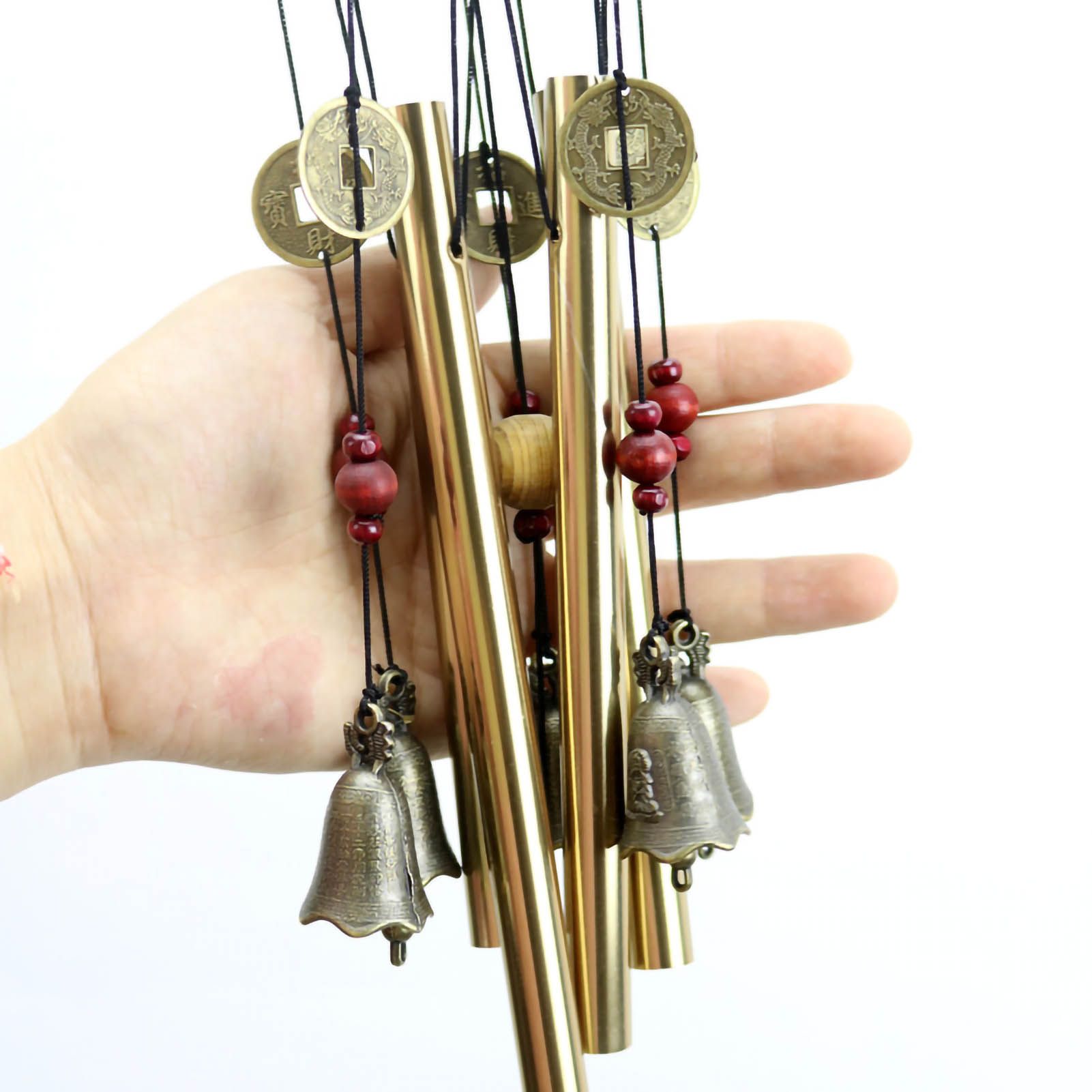 Metal Wooden Bell Wind Chimes Wall Hanging Home Decorative Pendants for Door Balcony G 19 — image 4