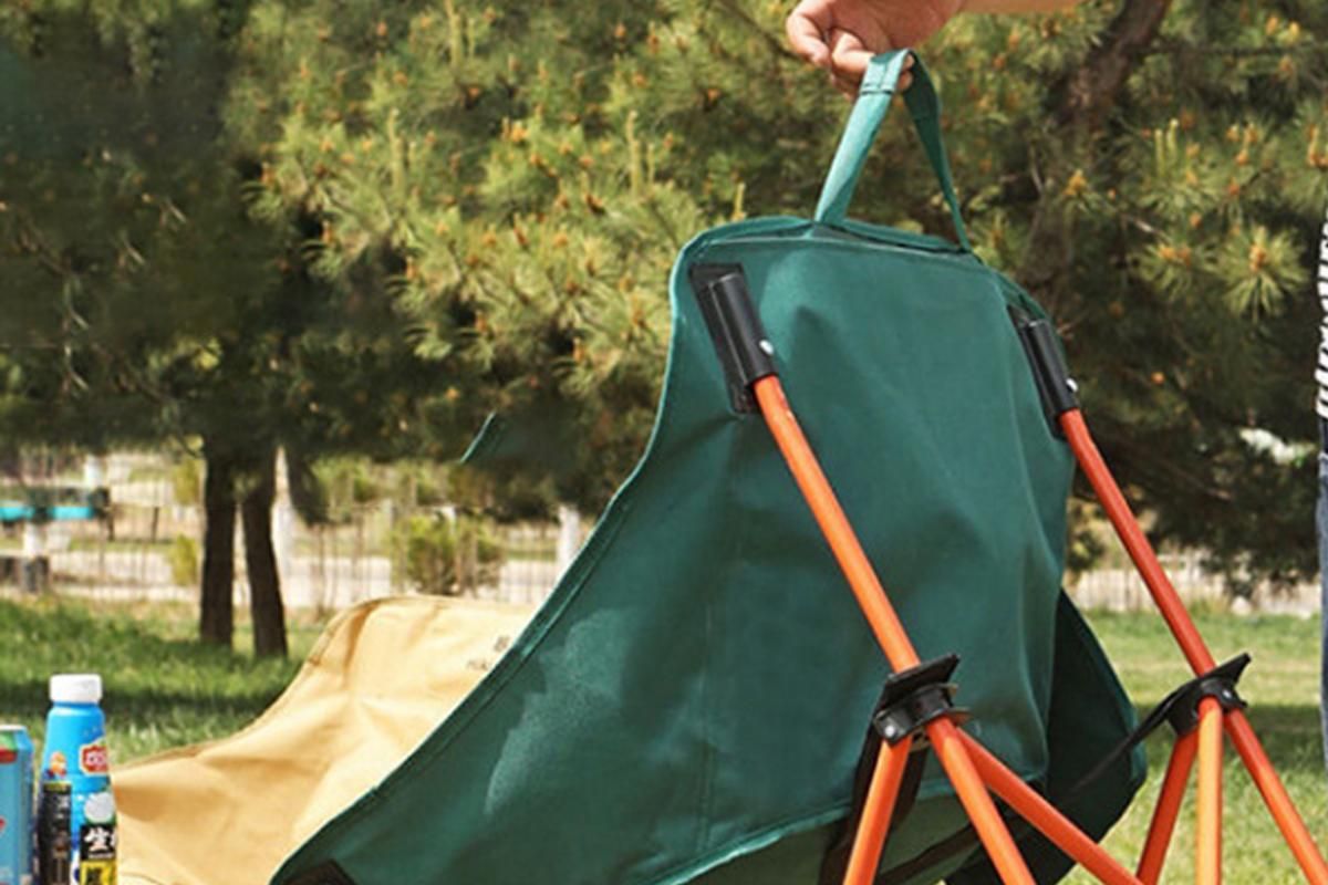 Compact Folding Chair Portable Camping Chair for Outdoor Activities - Green — image 3