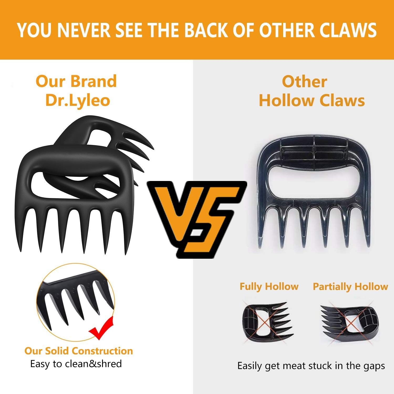 Meat Claws, Bear Claws Meat Shredder Shred Pork Chicken, and Turkey, Cooking Accessories Pulled Pork, Grill Essentials — image 2