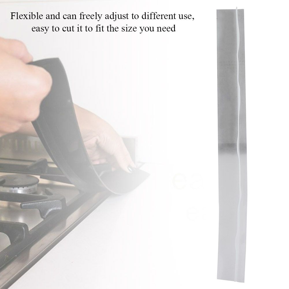 1pc Silicone Gap Strip Oil Resistant Stove Kitchen Counter Cap Filler Sealing Cover Translucent โ image 4
