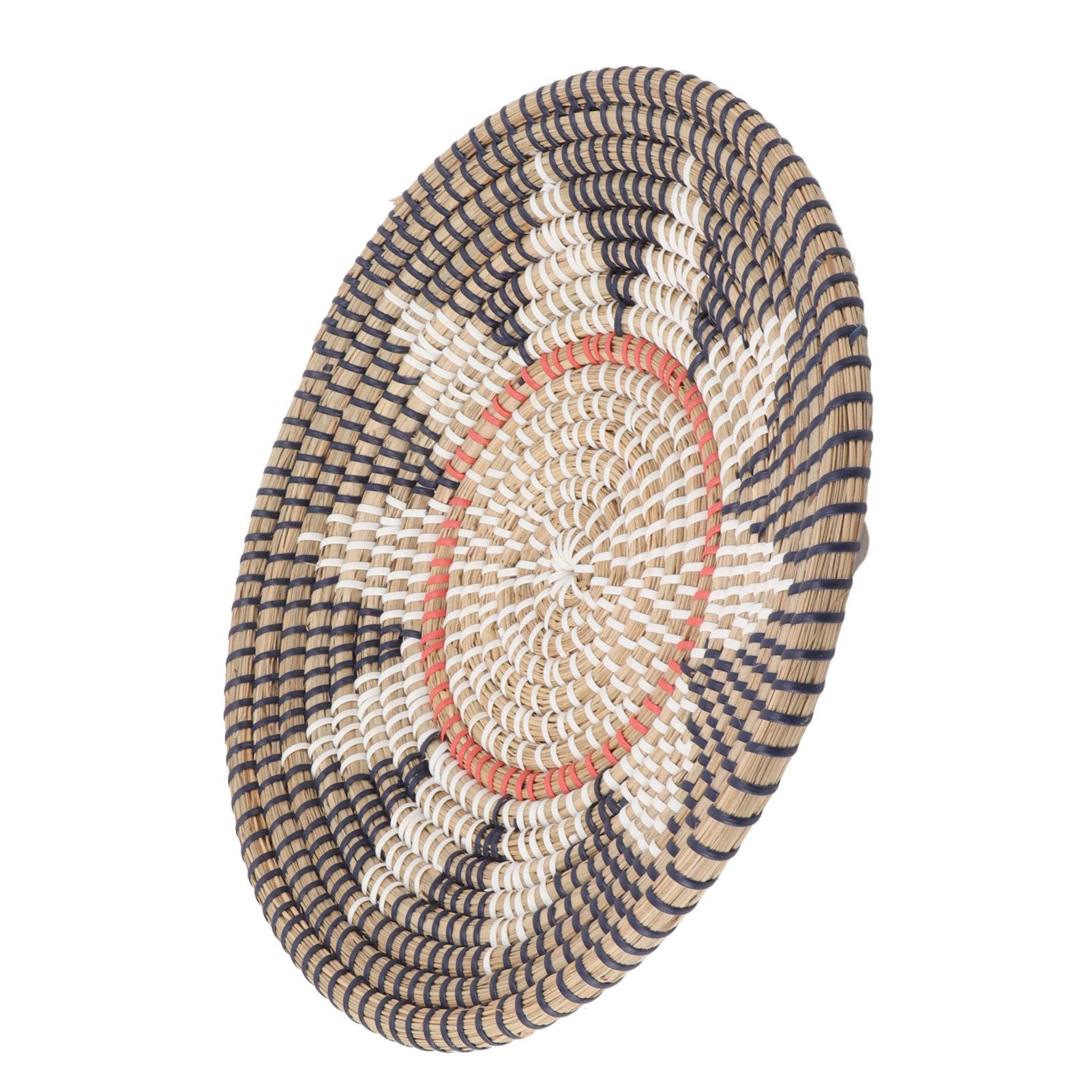 Round Grass Wall Ornaments 35cm Diameter Hand Knitting Hanging Woven Wall Baskets for Living Room Kitchen Style 2 โ image 6