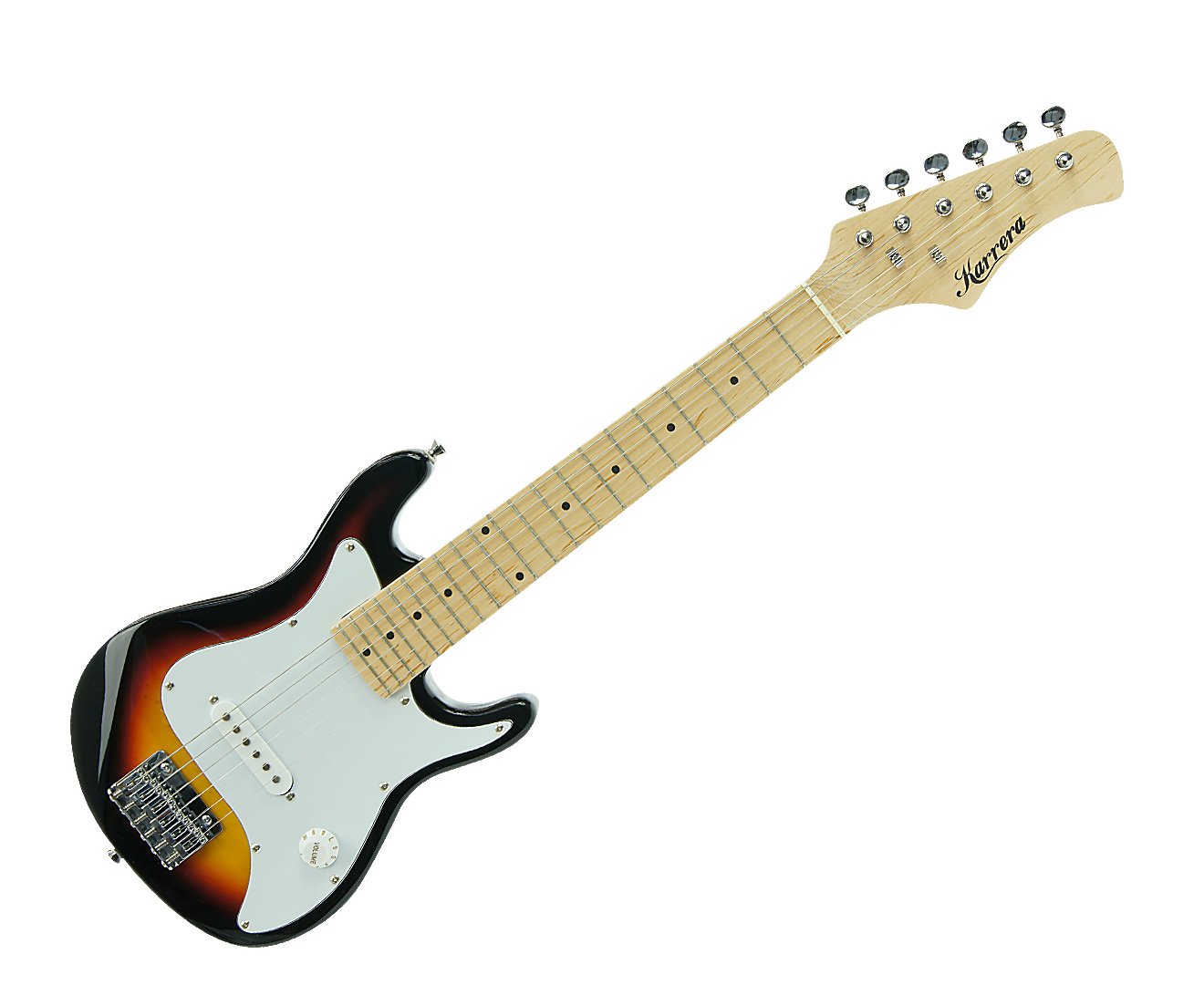 Karrera Kids Electric Guitar Junior Beginner Double Cutaway Scaled-Down Instrument for Children - Sunburst