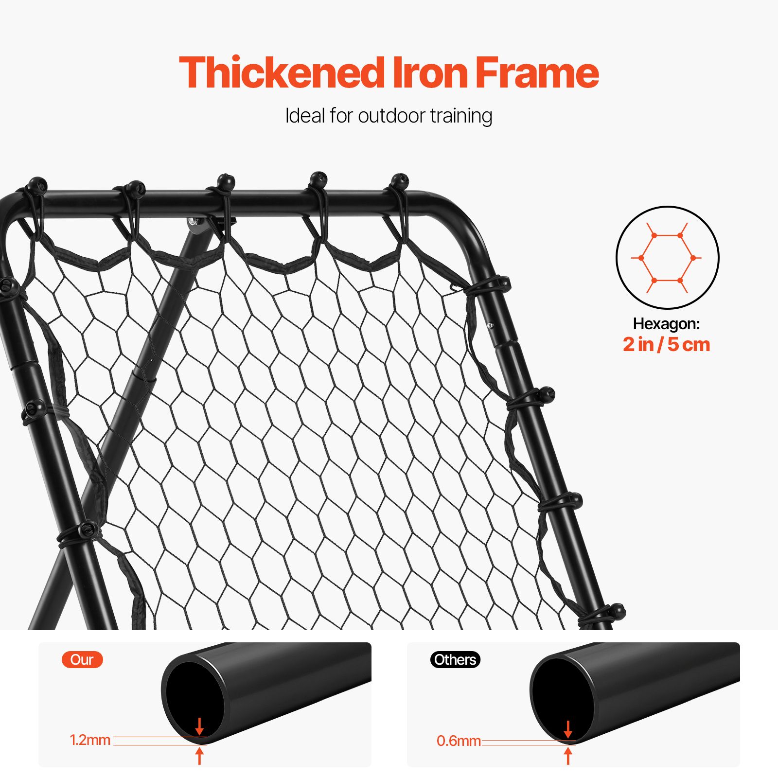 34"x34" Soccer Rebounder Net Kick-Back Portable Football Training Gifts โ image 4