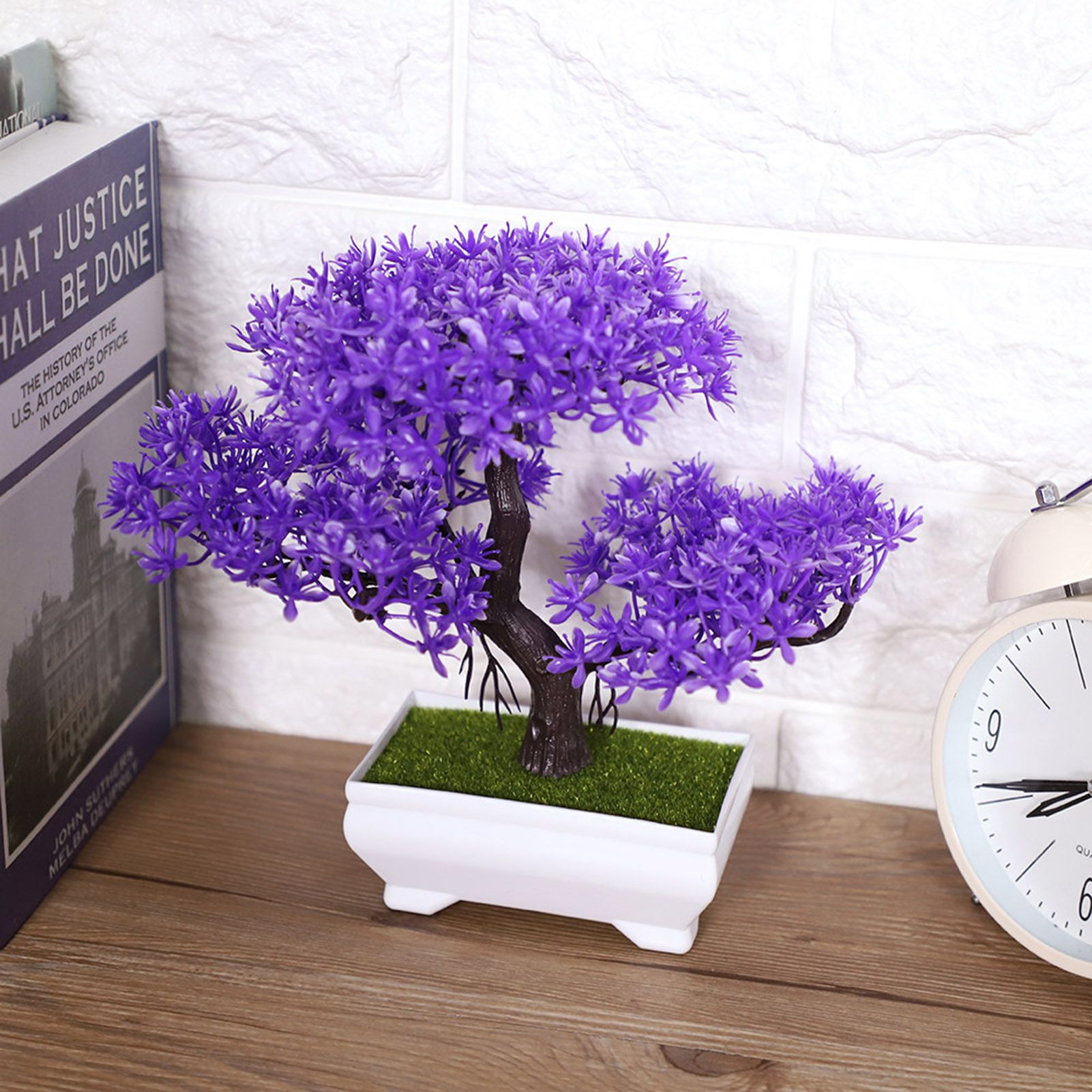 Artificial Bonsai Fake Blossom Flower Potted Plant Home Office Decor — image 4