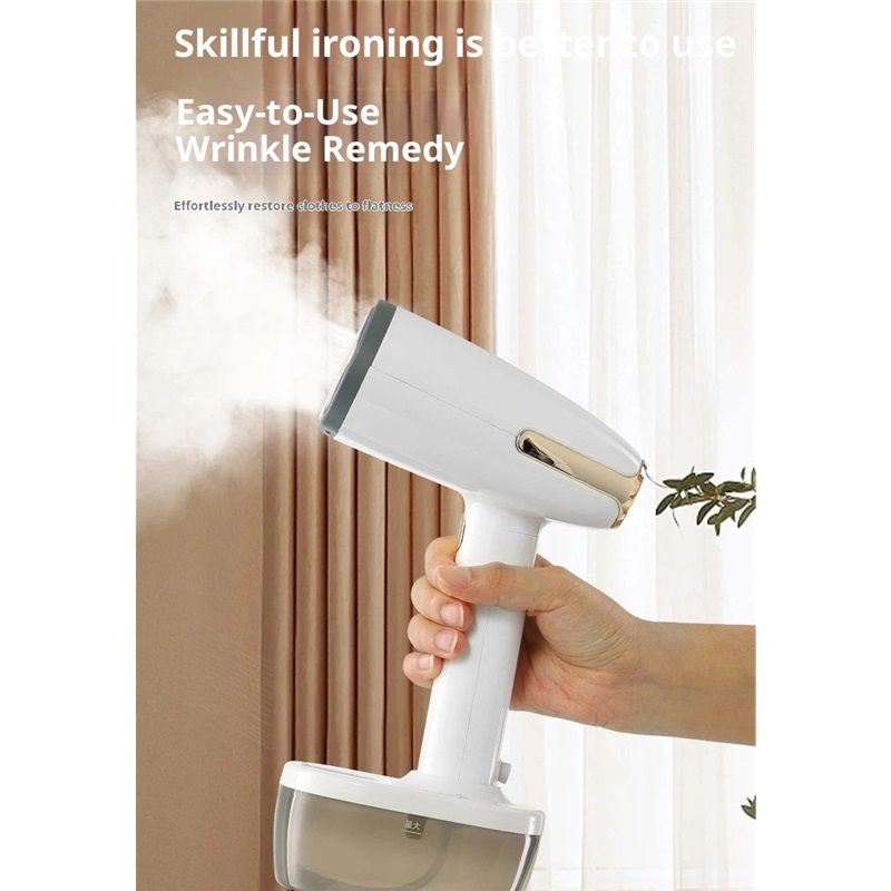 Powerful Handheld Fabric Steamer - 1800W with Fast Ceramic Heat-Up Plate, 2-in-1 Ironing & Wrinkle Remover, Steam Nozzle, Lint Brush - White, for US plug Only โ image 5