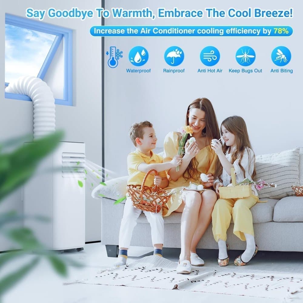 Window Seal for Portable AC, 500 x 38cm, Sealing Cloth with Zipper and Tape, Compatible with All Mobile Air Conditioners — image 3
