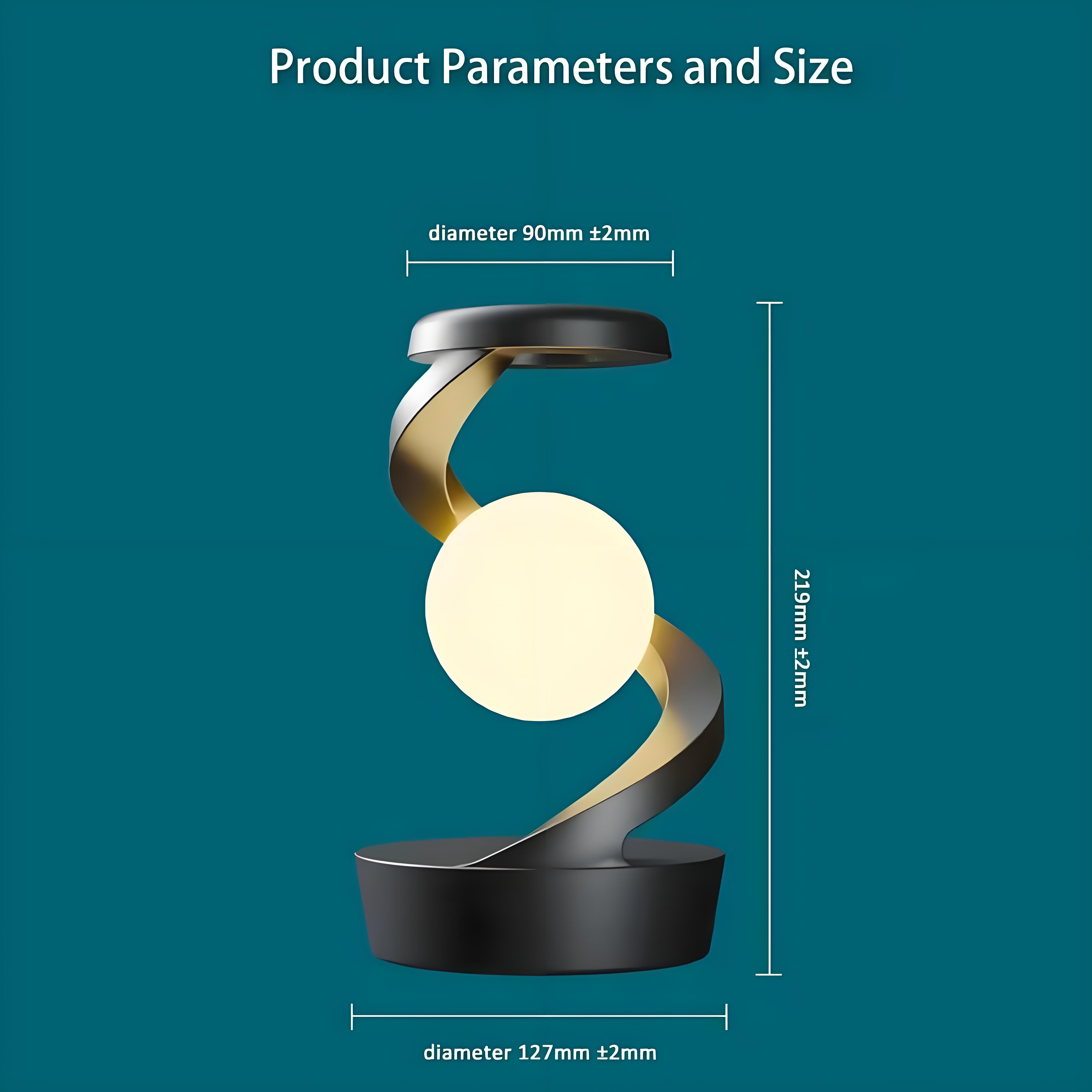 Rotating Levitating Night Light with RGB Colors & Wireless Charging: 1-Second Palm-Activated Spin, Motion-Sensing – Futuristic Lighting for Australian Bedrooms — image 6