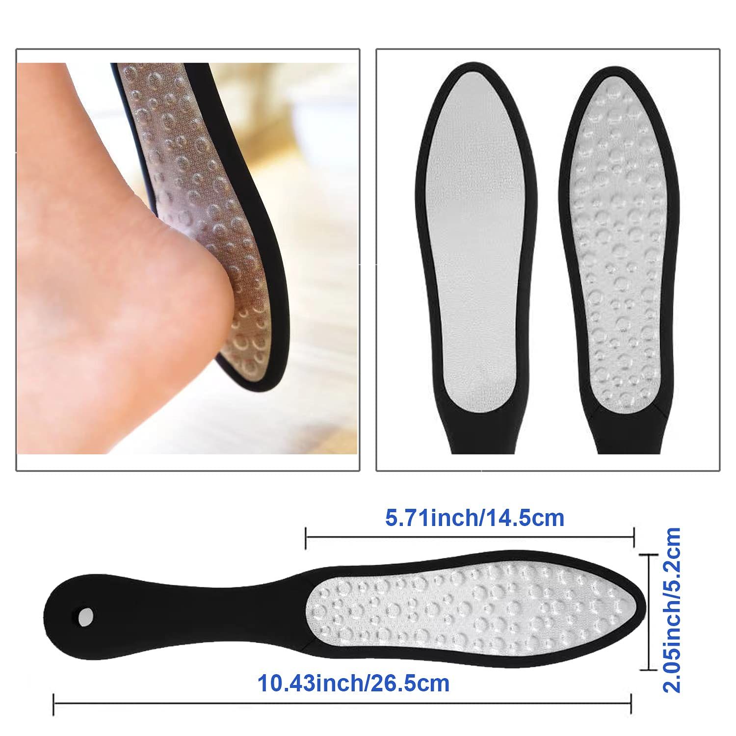 Files Callus Remover - Professional Foot Care Pedicure Stainless Steel File to Removes Hard Skin(Double-Sided Pointed) — image 2