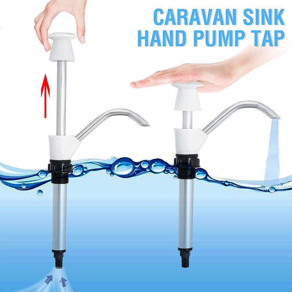Caravan Sink Hand Pump, Hand-Operated Drum Pump, Caravan Sink Water Hand Pump Tap Camping Trailer Motorhome Rv (White) โ image 4