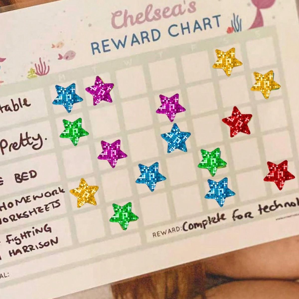 1620 Piece Holographic Star Stickers 6 Colors, 15 mm โ image 4