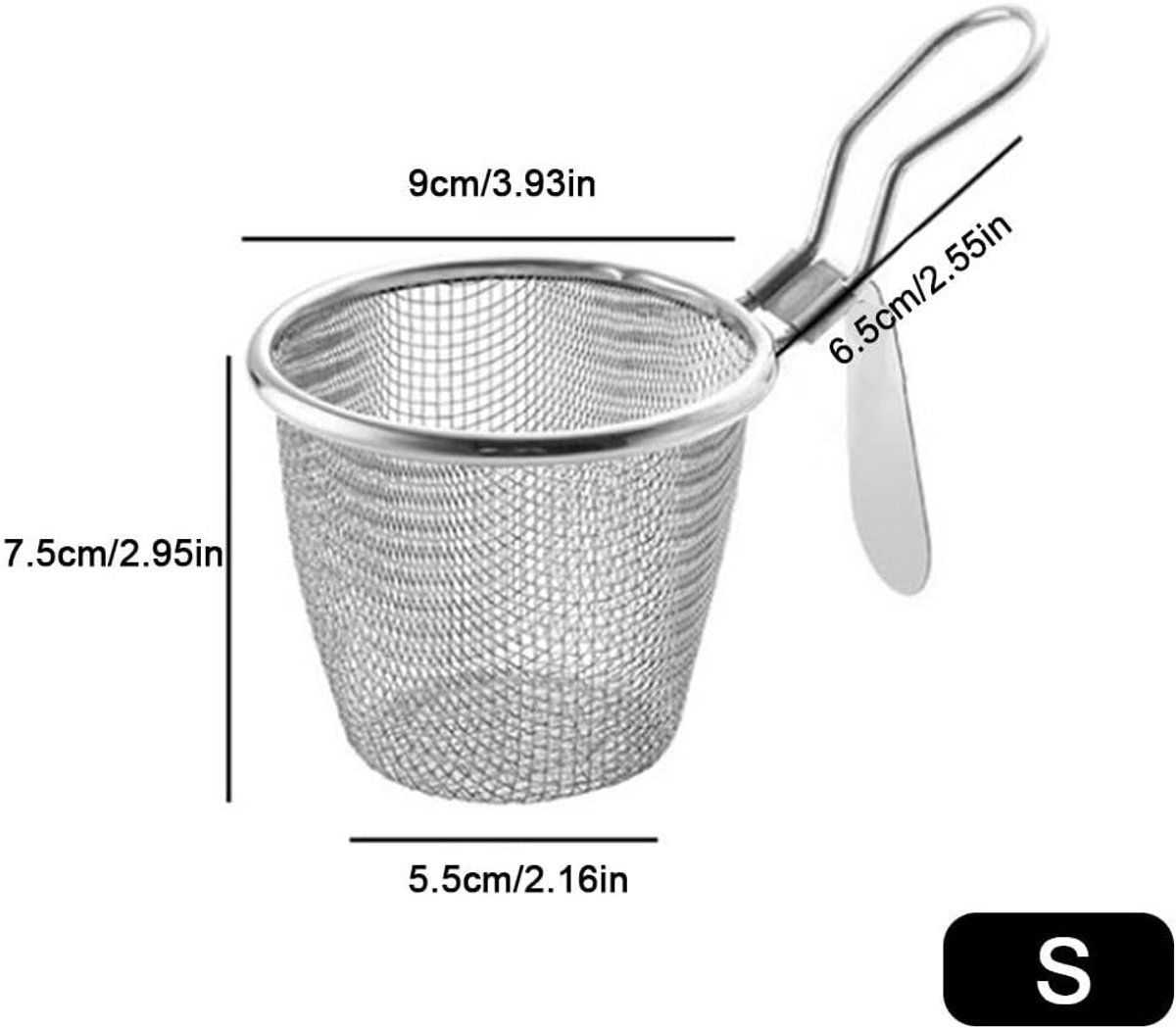 Stainless Steel Pasta Cooking Basket with Clip Handle, Fine Mesh Hanging Strainer for Pasta, Ramen, Pho and Vegetables โ image 5