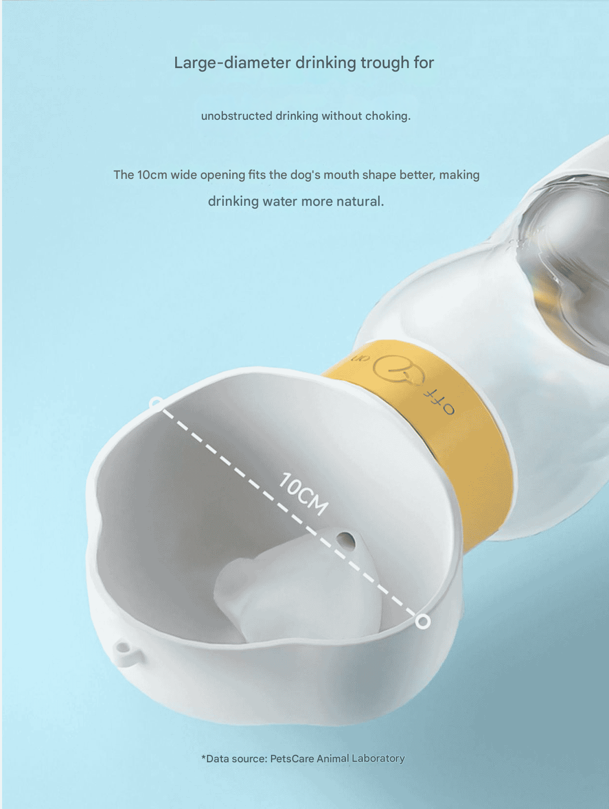 Yellow 650ml Portable Dog Water Bottle - Leak-Proof Pet Travel Water Dispenser, Cloud-Shaped Drinking Bowl, Twist-to-Dispense Design, BPA-Free HIPS/PET โ image 5