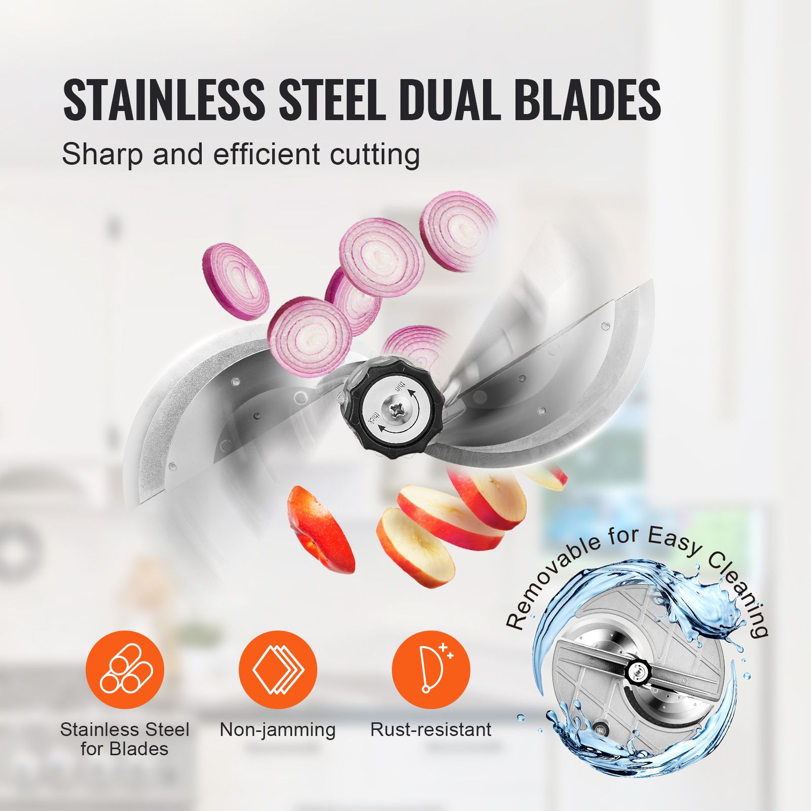 Electric Vegetable Slicer, 0-0.5"/0-12mm Thickness Adjustable Commercial Slicer Machine, Convertible to Manual, Stainless Steel Food Cutter Slicing Machine โ image 4