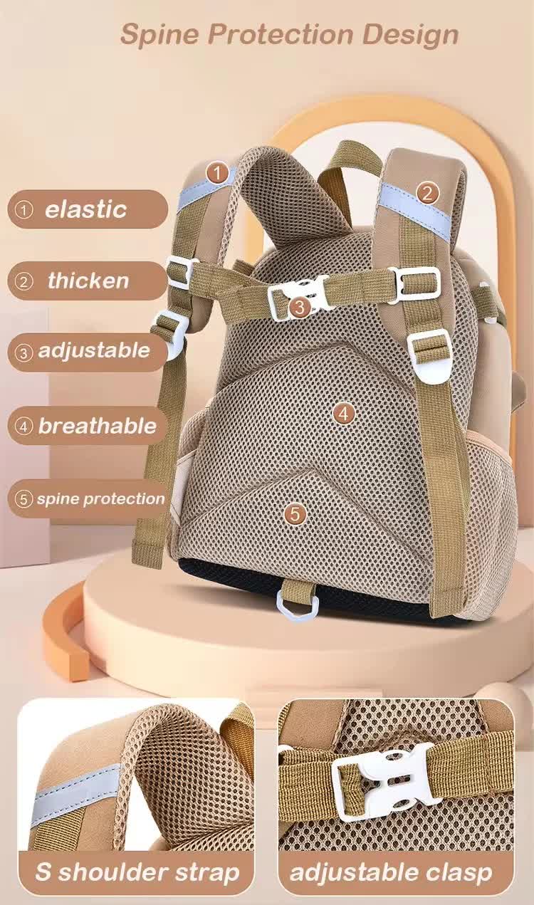 Khaki Rabbit Cute Animal Kids Backpack - Lightweight Toddler School Bag - Soft 3D Cartoon Daypack for Kindergarten & Childcare- Boys Girls Ages 3-6 โ image 5
