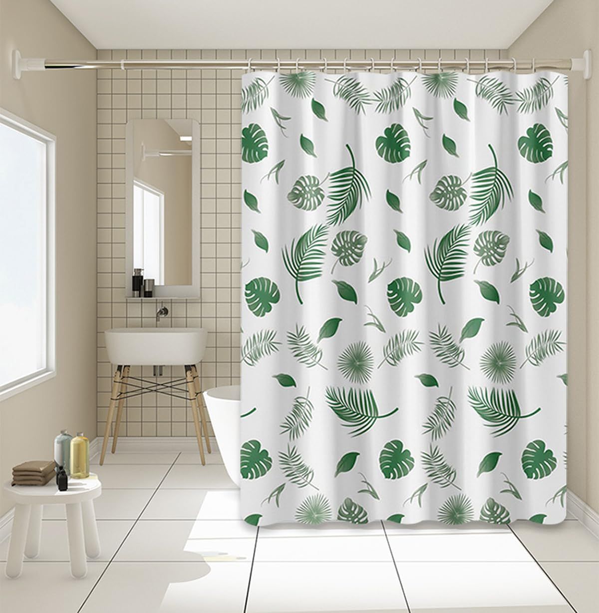 Plastic Shower Curtain Liner for Shower Stall & Bathtubs, Bathroom Curtains Shower Curtain and Liner Set — image 3