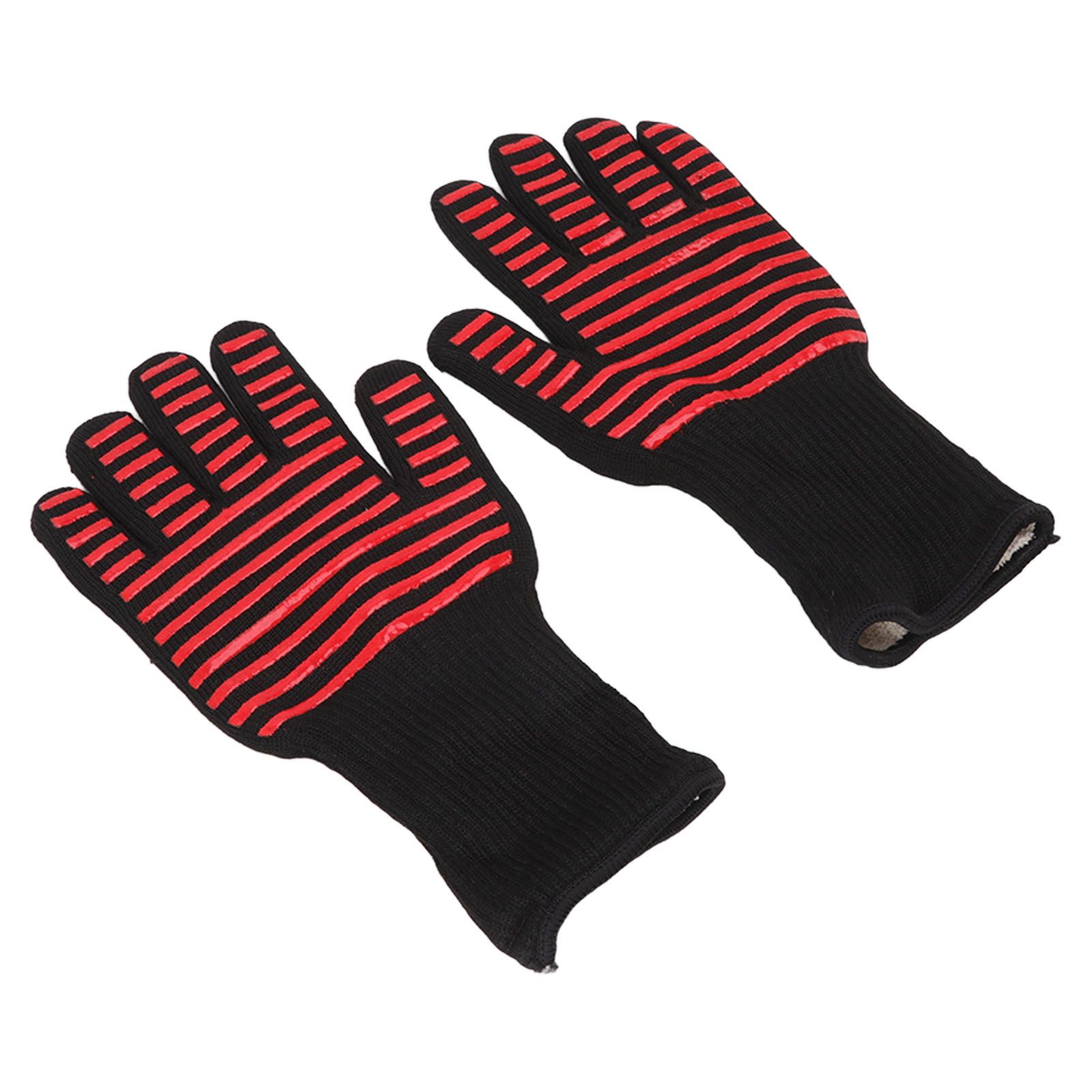 2PCS BBQ Fire Gloves Flame Retardant High Temperature Resistant Microwave Oven Gloves for Industrial — image 6