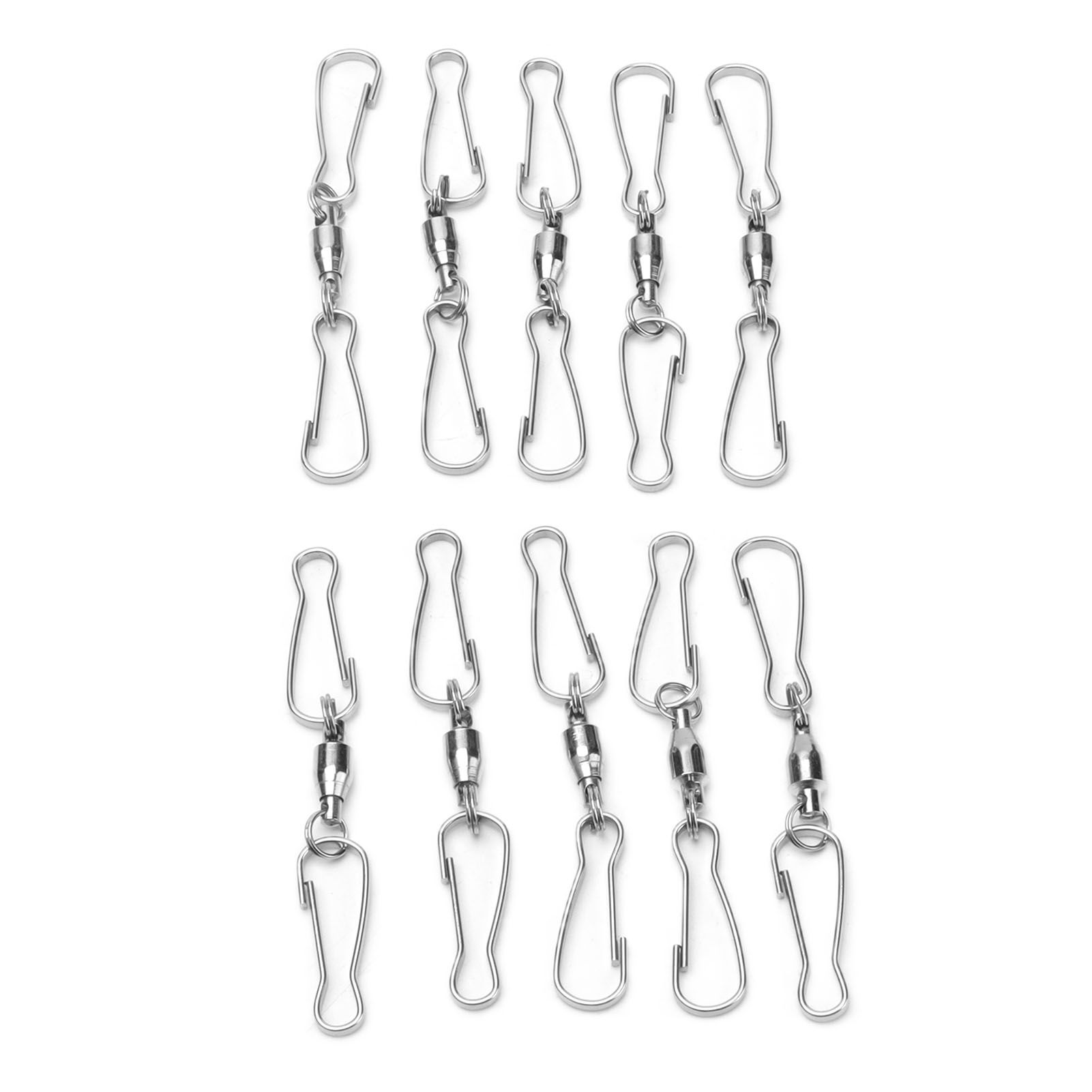 10pcs Hanging Hook Stainless Steel 360° Rotating Hook for Bird Feeder Wind Chimes7cm — image 3