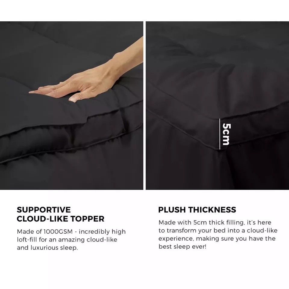 5CM Bedding Luxury Pillowtop Mattress Topper Mat Pad Antibacterial and dust mite-resistant Single:92*188 โ image 4