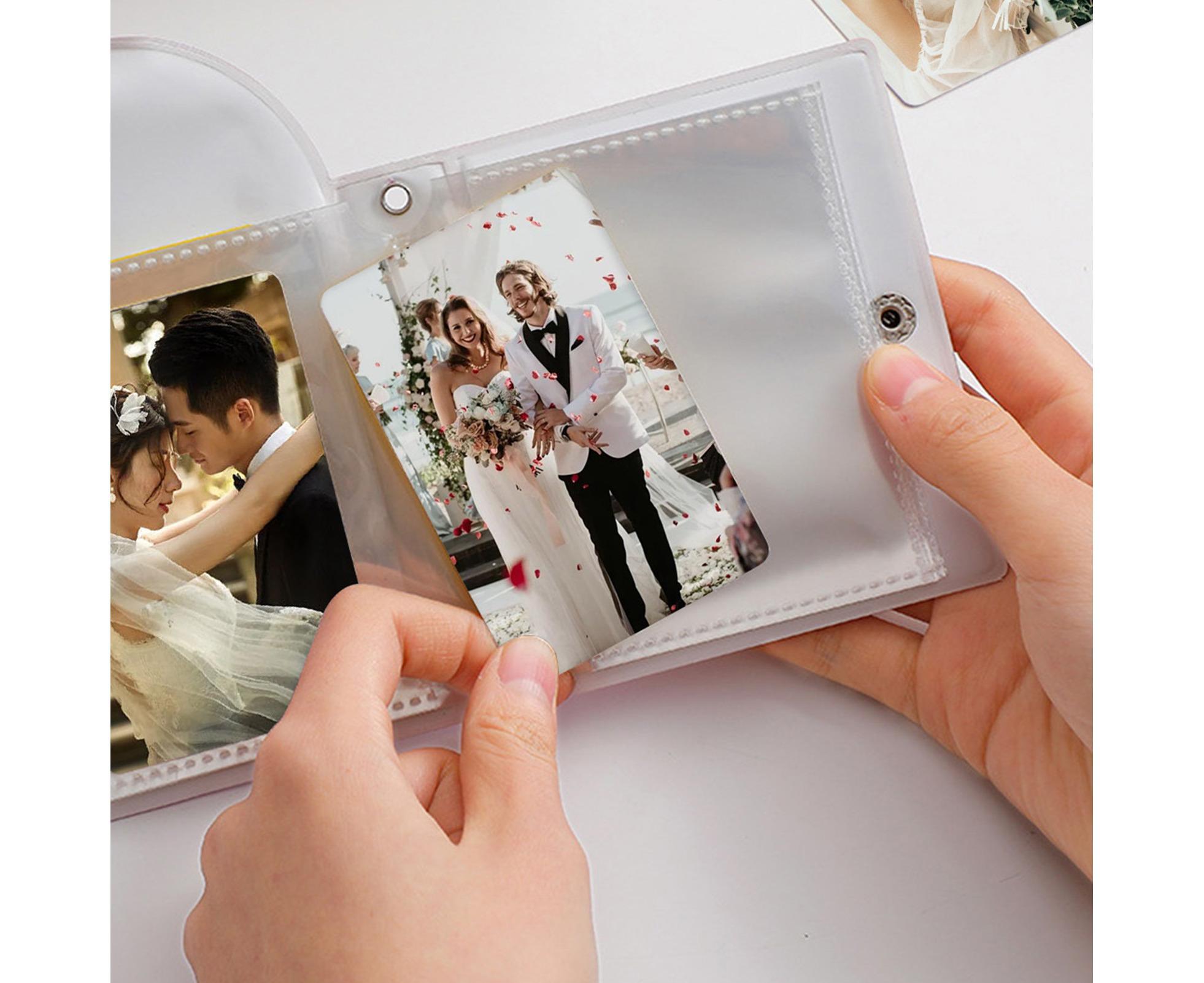 Photo Album Large Capacity Waterproof Insert Type PVC 3 Inch 40 Pages Picture Album Card Storage Binder Friends Gift - Black โ image 5