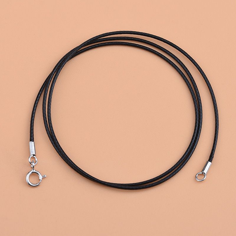 925 Silver Wax Rope Necklace 45cm 2mm/length 60cm โ image 2