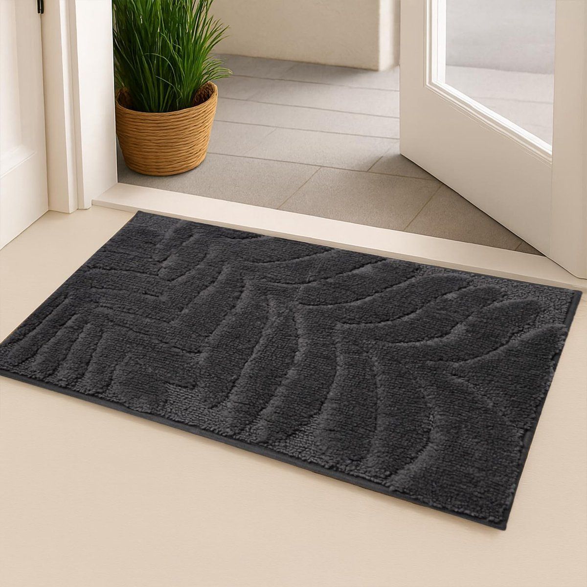 Rug, Carpet, Living room carpet, Indoor rug, Anti-slip underlay, for Daily Pet Care and Home Use, 40 × 60 cm, Grey