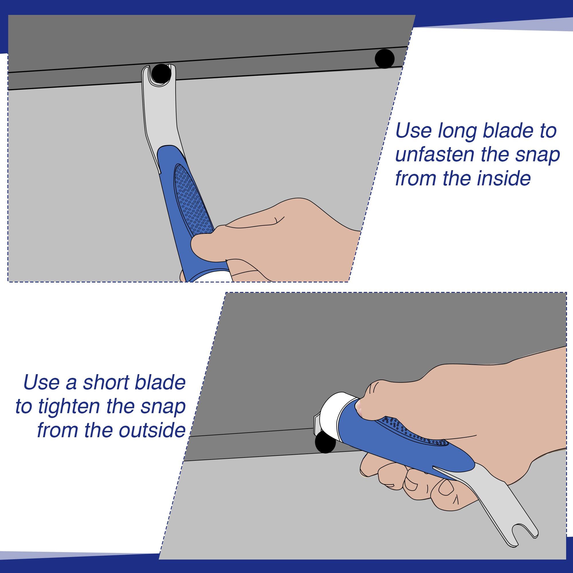 Practical and Durability Boat Cover Snap Release Tool Save Canvas from Ripping, Design for Boaters and Anglers(blue) — image 3