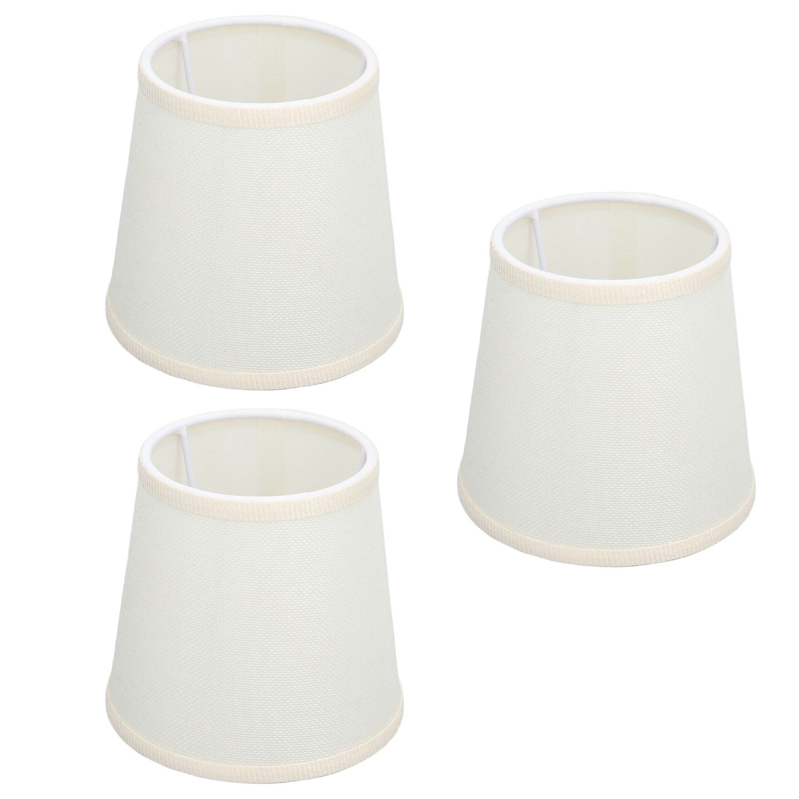 3Pcs Table Lampshade Hand Crafted High Transmittance Soft Cloth Highly Durable Safe Design Small Lamp Shades — image 3