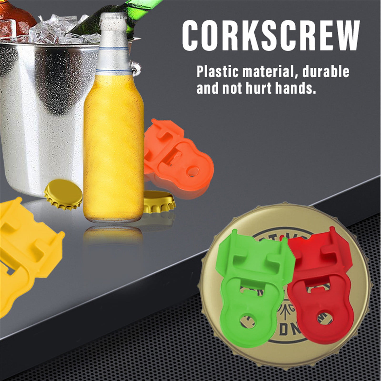 Bottle and Can Openers ! Brightly Colored Home Drink Shield and Protector Plastic Can Opener for Beer Colas Or Drink to Cold Drinks From Picnic Barbecues — image 5