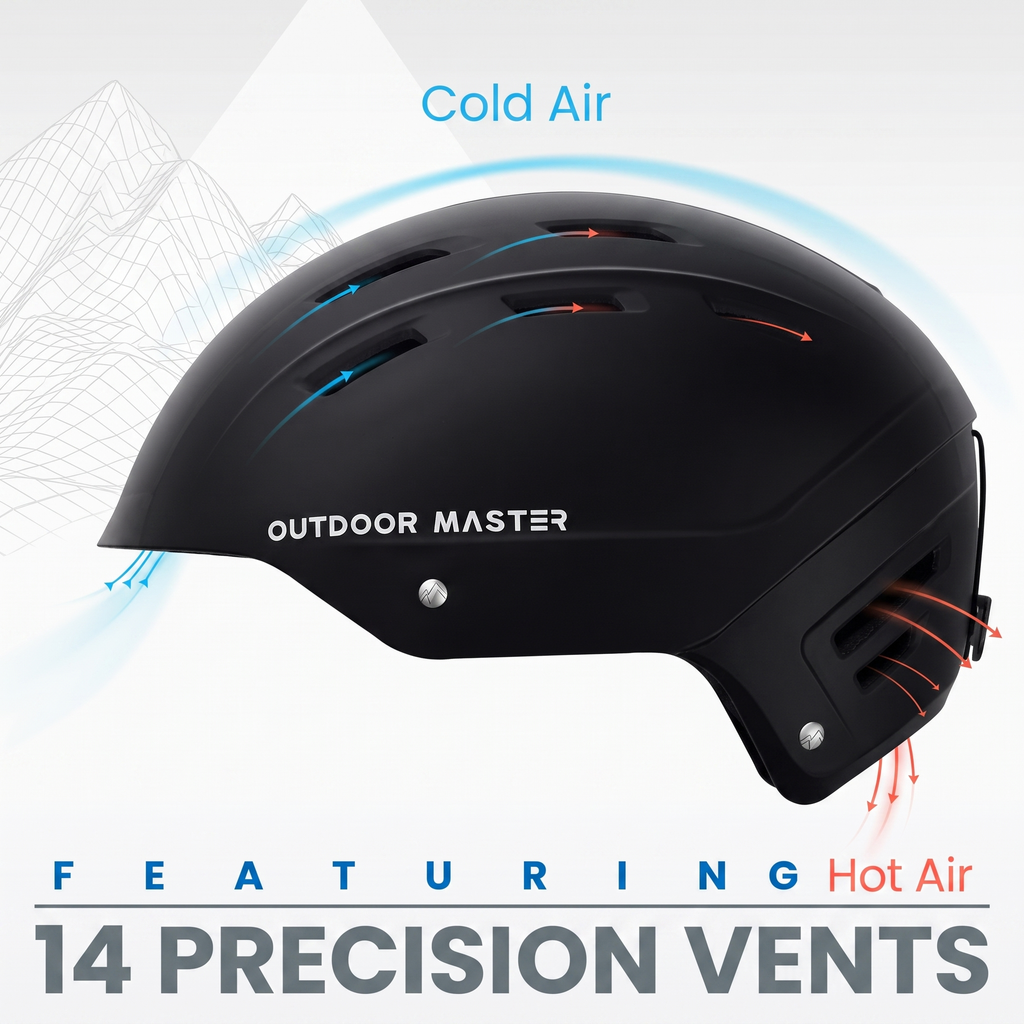 OutdoorMaster Kelvin II Ski Helmet - Snow Sport Helmet Snowboard Helmet for Men Women & Youth Grey M — image 6