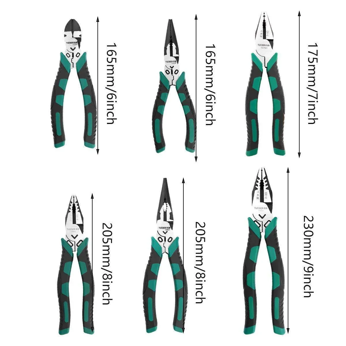 Labor-Saving Multi-Functional Tiger Pliers Flat Needle-Nose Diagonal Wire Pliers - Nose pliers-6inch โ image 4
