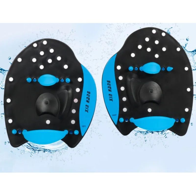 Swim Paddles Professional Agility Power Hand Paddle for Swimming Training for Teenagers Men Women （M blue） — image 2
