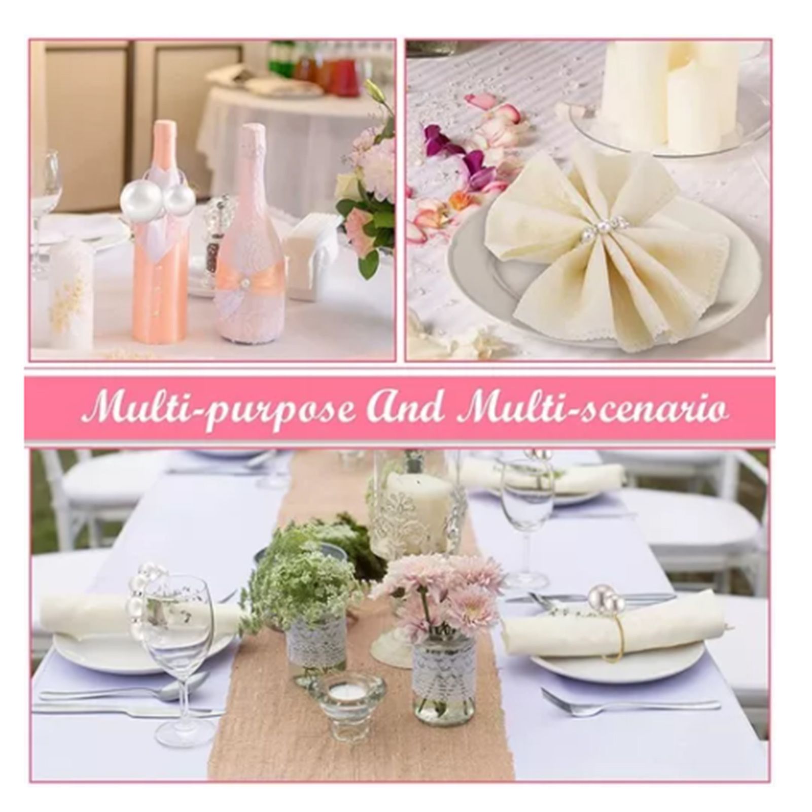 12pcs Napkin Ring Washable Decorative Exquisite Metal Napkin Ring Buckle for Wedding Party Banquet Christmas Dinner — image 5