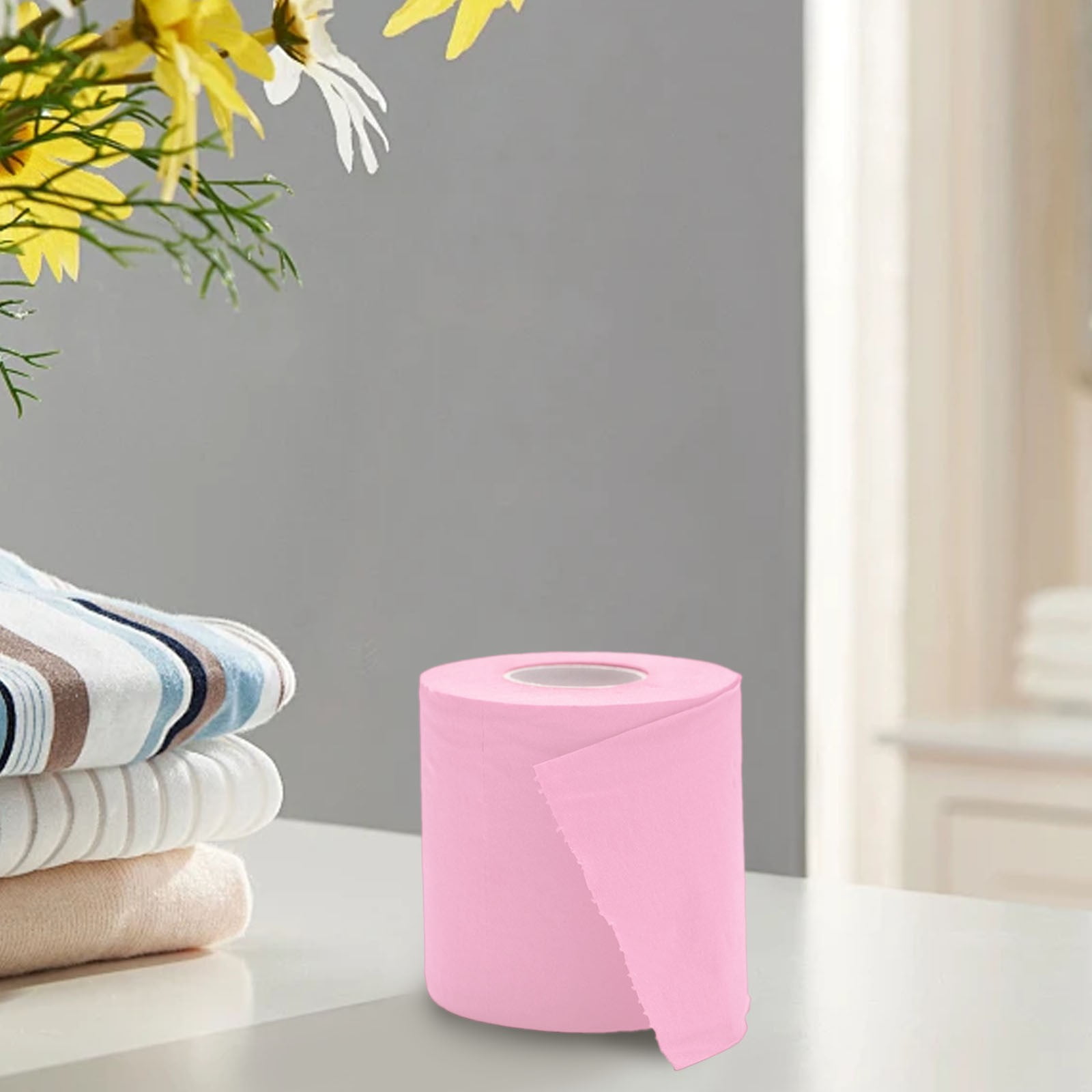 Colored Toilet Paper Multicolor Funny Novelty Toilet Paper Sustainable and Soft for Home Camping Trave, Roll of Peach Pink Colored Toilet Paper Peach Pink One — image 6