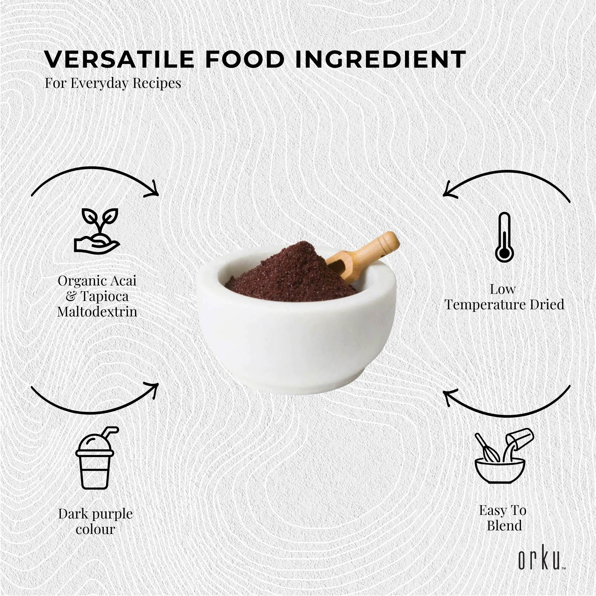 Orku 2Kg Organic Acai Powder Brazilian Berry Smoothie Bowl Ingredient — image 5