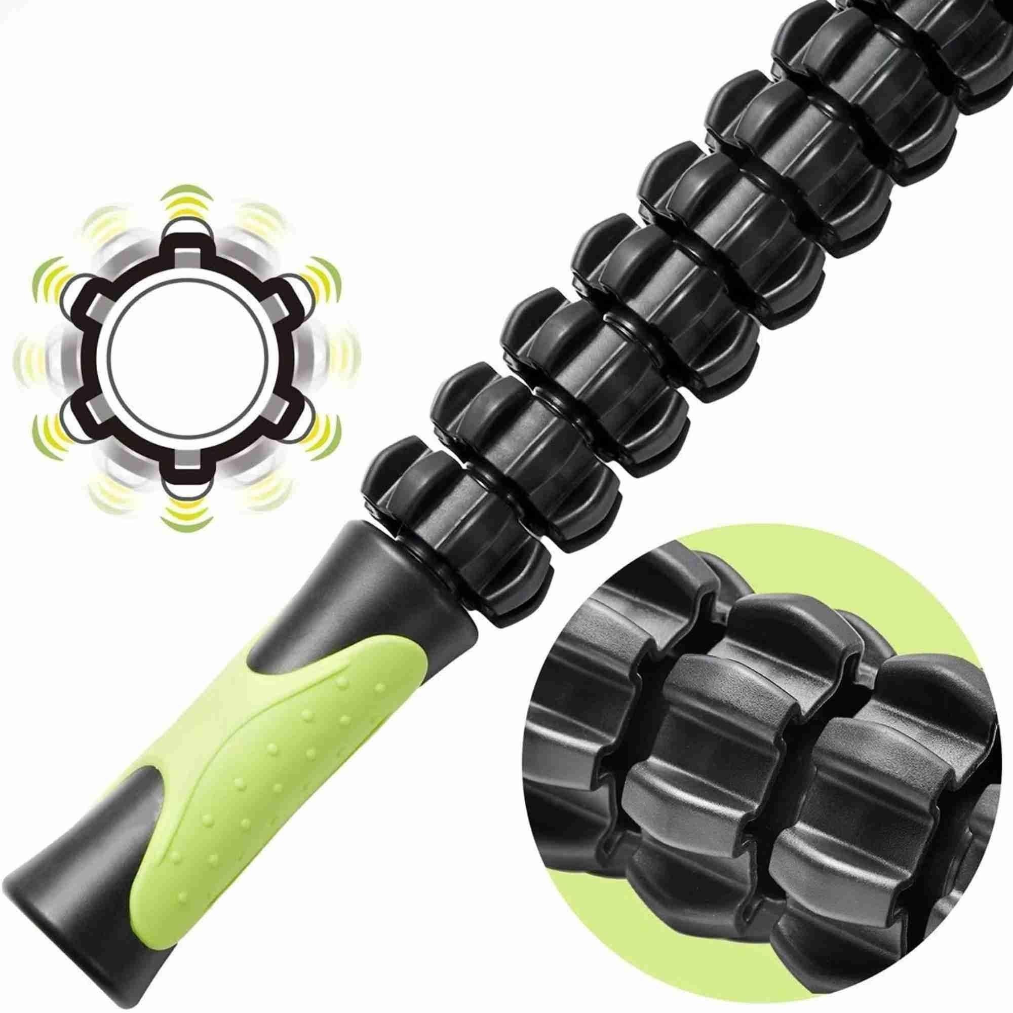 Muscle Massage Roller Stick Deep Tissue Fascia Bar support Fitness Training Gym - Black — image 5